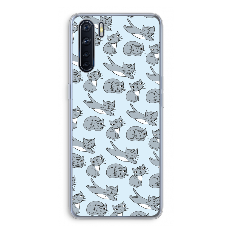 Poezen: Oppo A91 Transparant Hoesje
