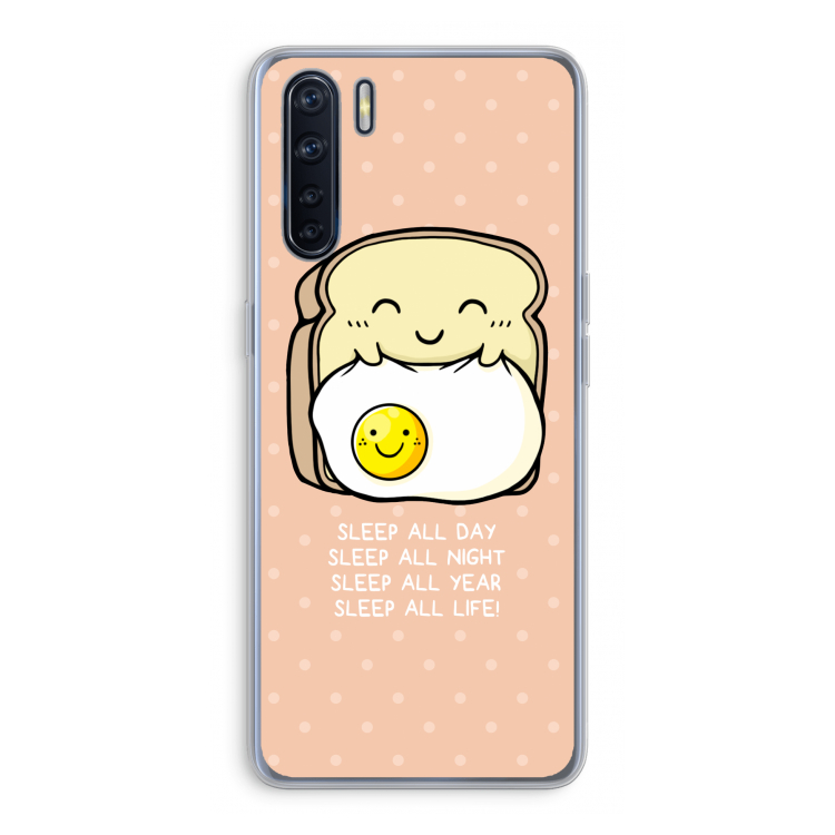 Sleep All Day: Oppo A91 Transparant Hoesje