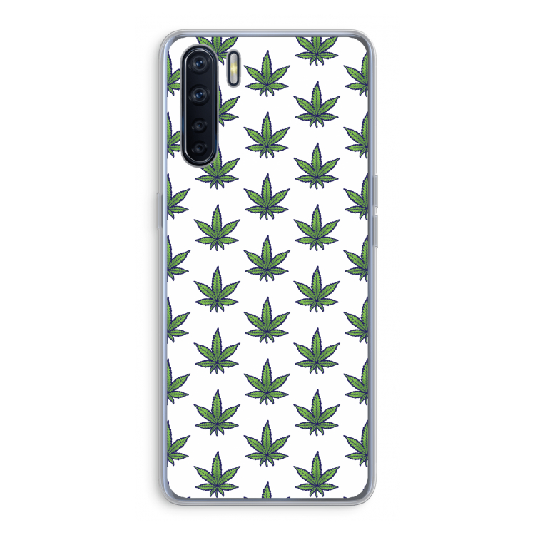 Weed: Oppo A91 Transparant Hoesje