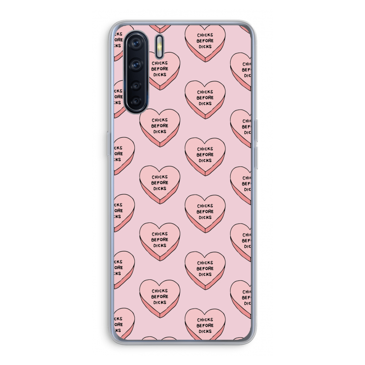 Chicks before dicks: Oppo A91 Transparant Hoesje