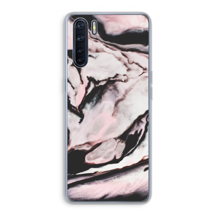 Roze stroom: Oppo A91 Transparant Hoesje