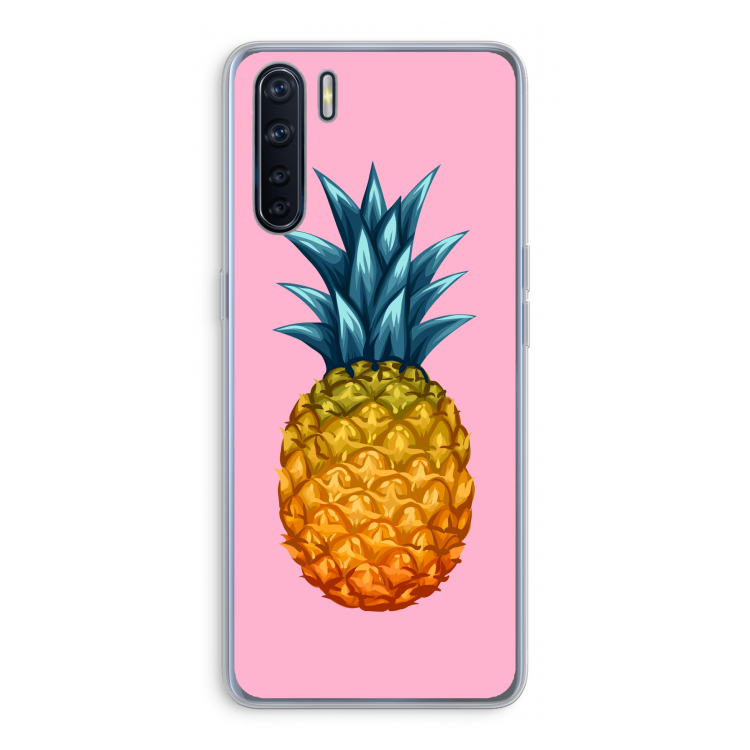 Grote ananas: Oppo A91 Transparant Hoesje