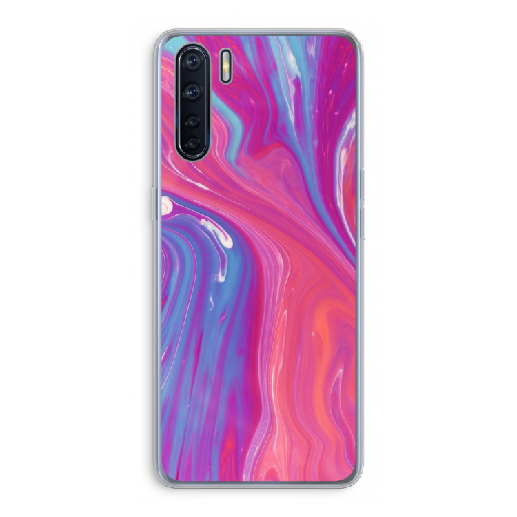 Paarse stroom: Oppo A91 Transparant Hoesje
