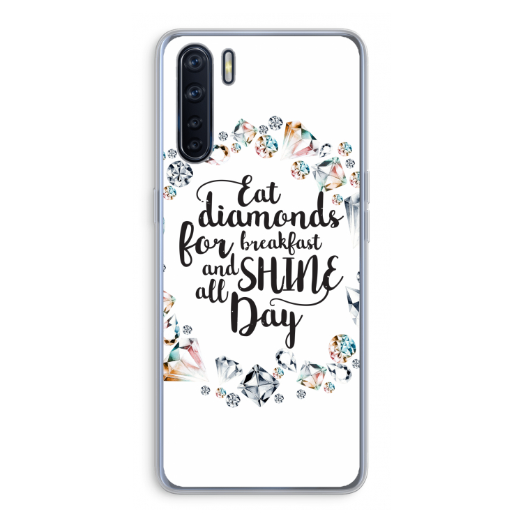 Diamonds: Oppo A91 Transparant Hoesje