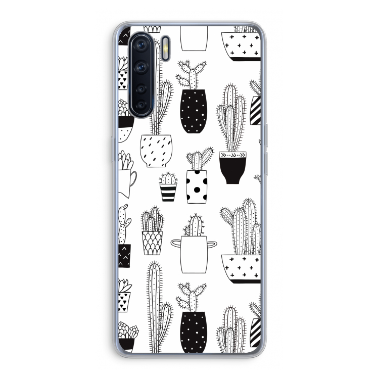 Cactusmotief: Oppo A91 Transparant Hoesje