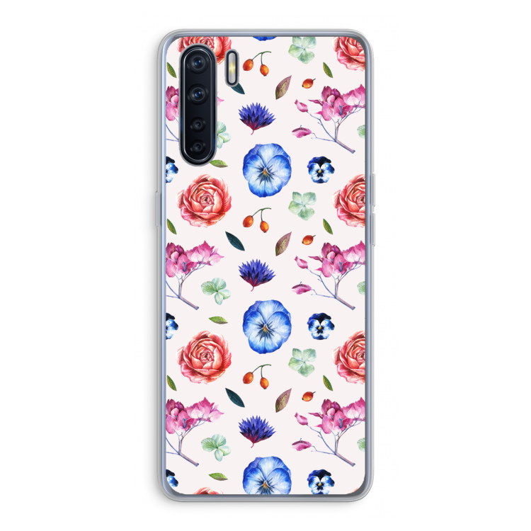 Bloemetjes: Oppo A91 Transparant Hoesje