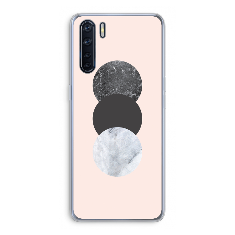 Marmeren cirkels: Oppo A91 Transparant Hoesje