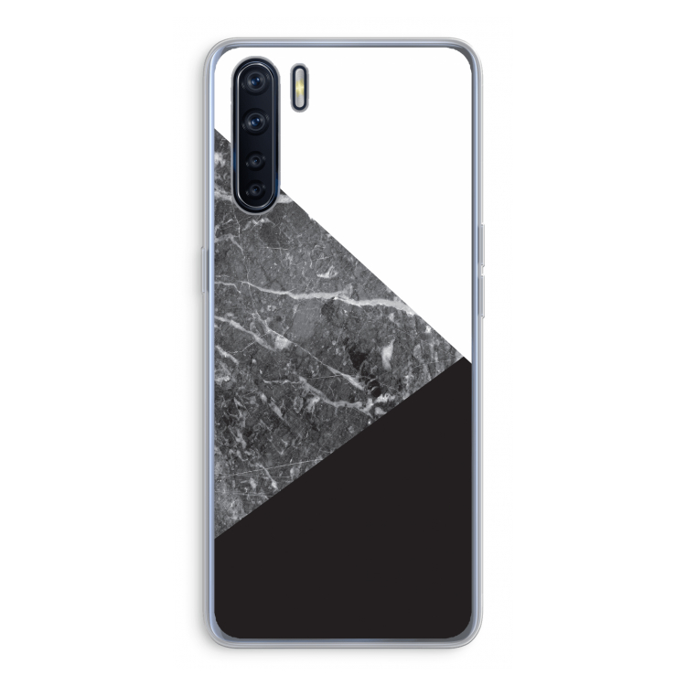 Combinatie marmer: Oppo A91 Transparant Hoesje