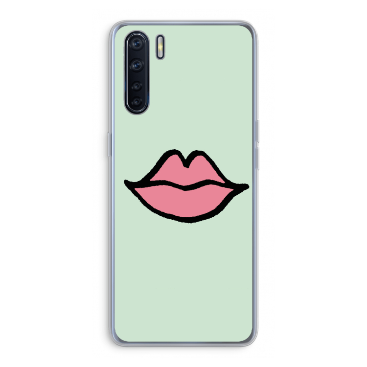 Kusje: Oppo A91 Transparant Hoesje