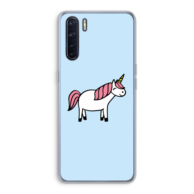 Eenhoorn: Oppo A91 Transparant Hoesje