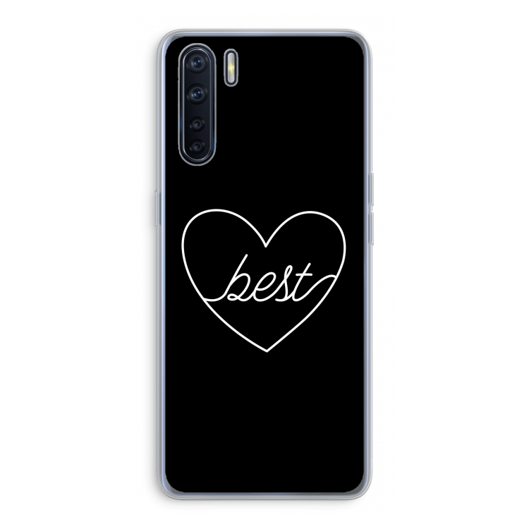 Best heart black: Oppo A91 Transparant Hoesje