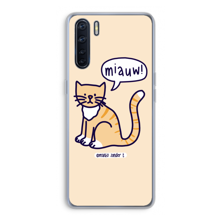 Miauw: Oppo A91 Transparant Hoesje