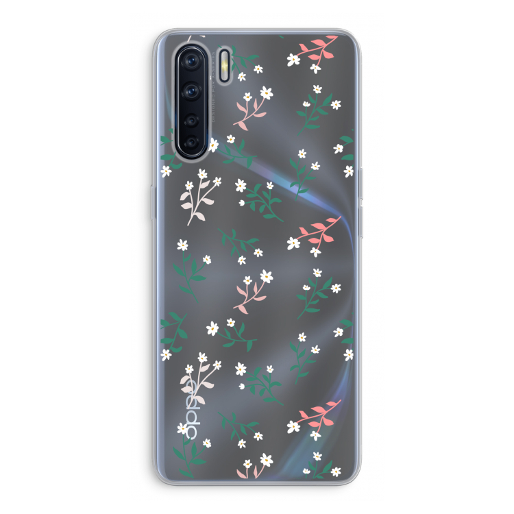 Small white flowers: Oppo A91 Transparant Hoesje
