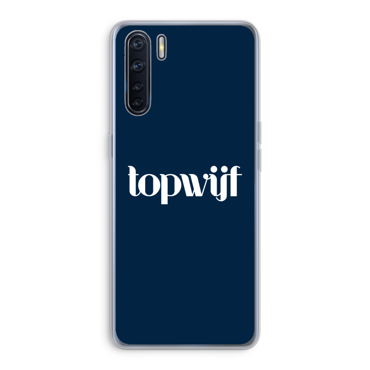 Topwijf Navy: Oppo A91 Transparant Hoesje