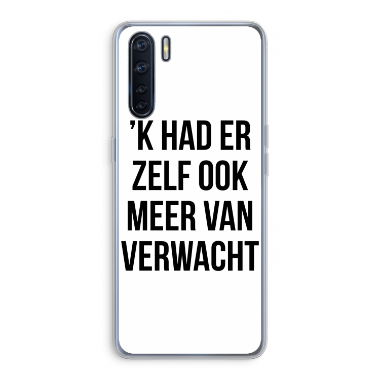 Meer verwacht: Oppo A91 Transparant Hoesje