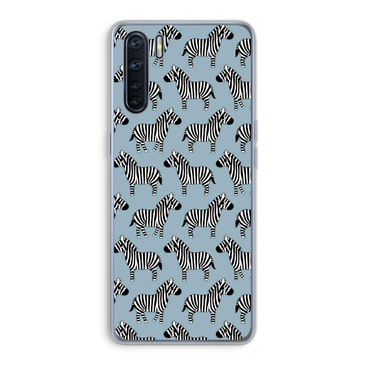 Zebra: Oppo A91 Transparant Hoesje