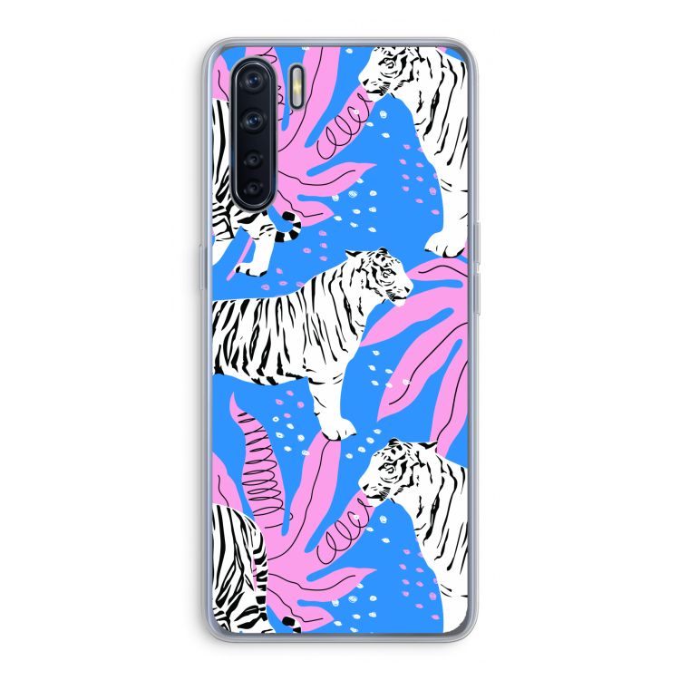 Tijger: Oppo A91 Transparant Hoesje