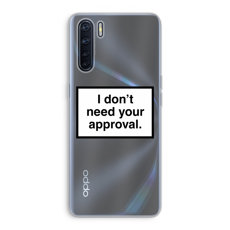 Don't need approval: Oppo A91 Transparant Hoesje