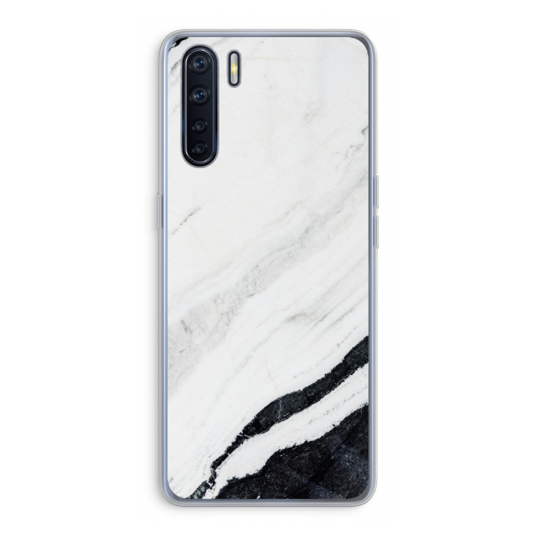 Elegante marmer: Oppo A91 Transparant Hoesje