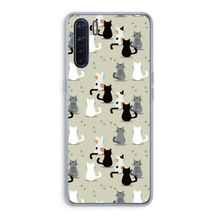 Katten: Oppo A91 Transparant Hoesje