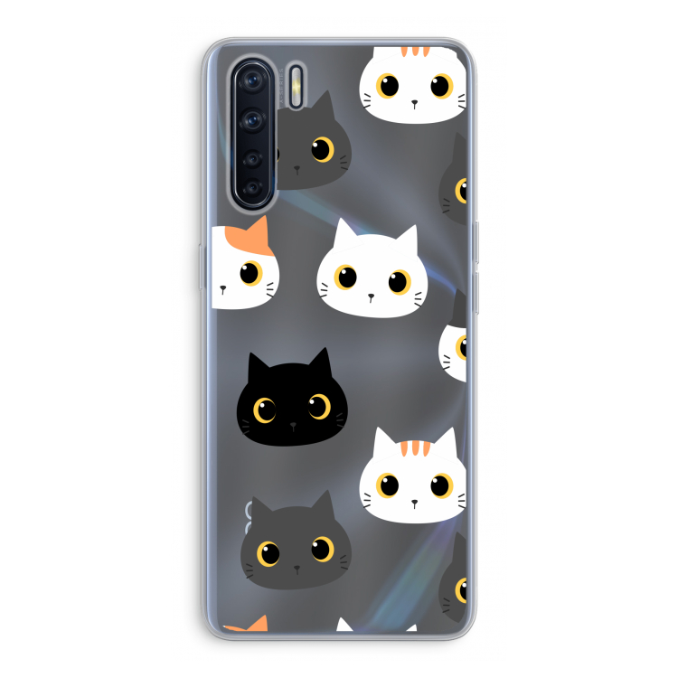 Katten: Oppo A91 Transparant Hoesje