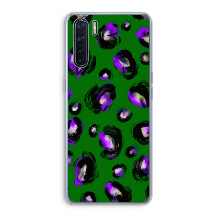 Green Cheetah: Oppo A91 Transparant Hoesje