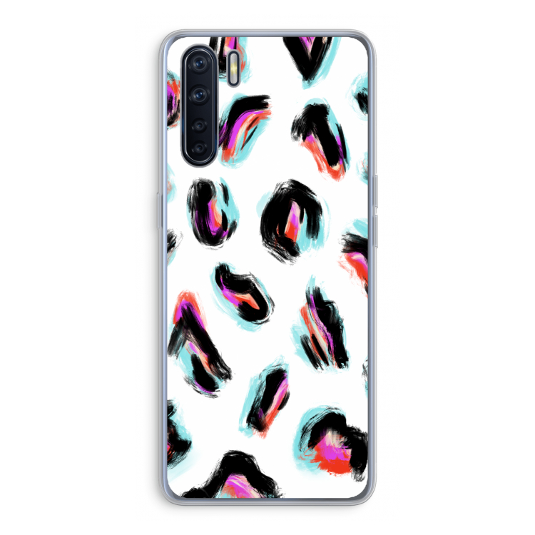 Cheetah color: Oppo A91 Transparant Hoesje