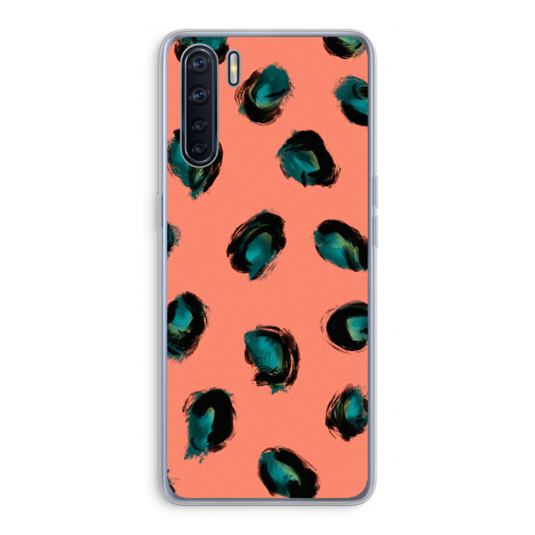 Pink Cheetah: Oppo A91 Transparant Hoesje