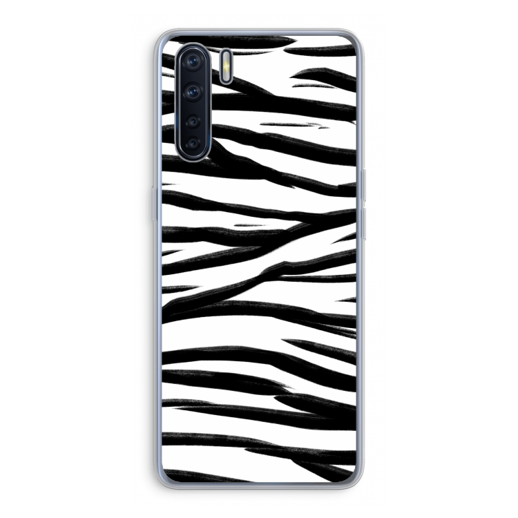 Zebra pattern: Oppo A91 Transparant Hoesje