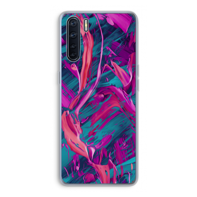 Pink Clouds: Oppo A91 Transparant Hoesje