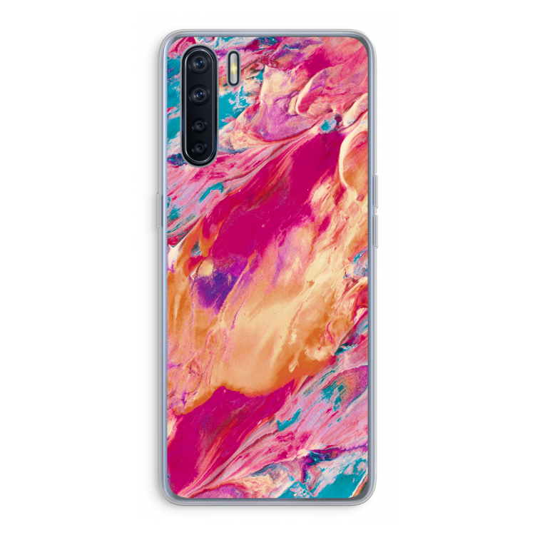 Pastel Echoes: Oppo A91 Transparant Hoesje