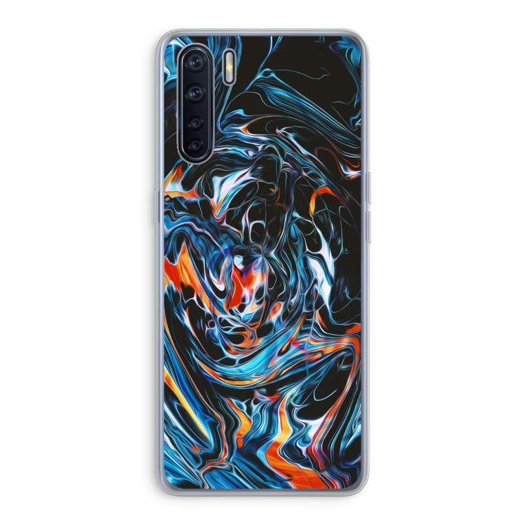 Black Unicorn: Oppo A91 Transparant Hoesje