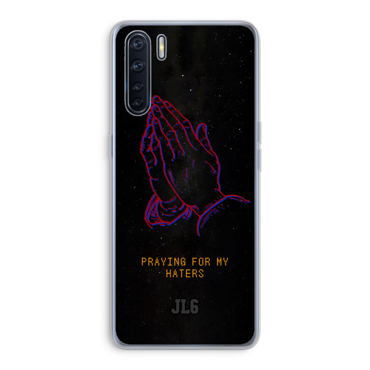 Praying For My Haters: Oppo A91 Transparant Hoesje