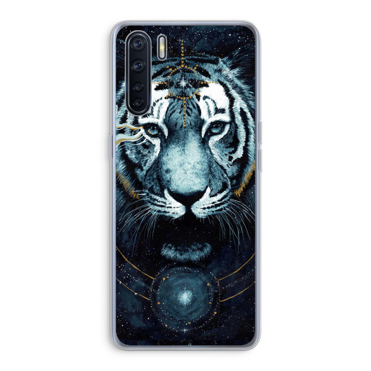 Darkness Tiger: Oppo A91 Transparant Hoesje