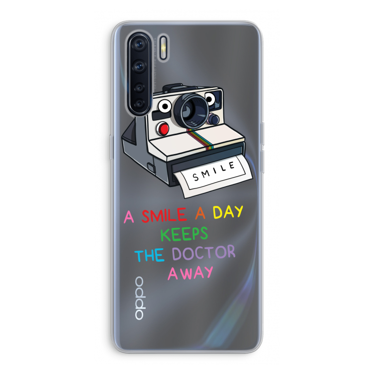 Smile: Oppo A91 Transparant Hoesje