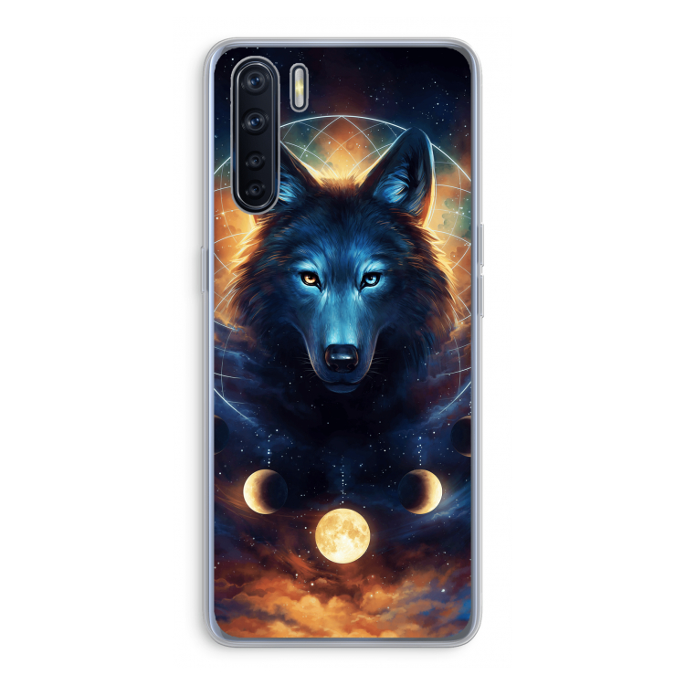 Wolf Dreamcatcher: Oppo A91 Transparant Hoesje