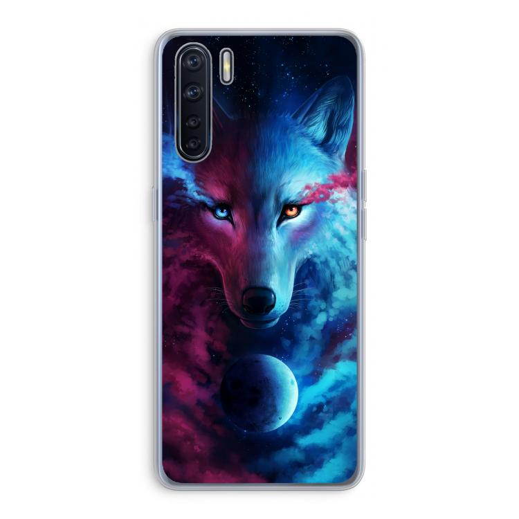 Where Light And Dark Meet: Oppo A91 Transparant Hoesje