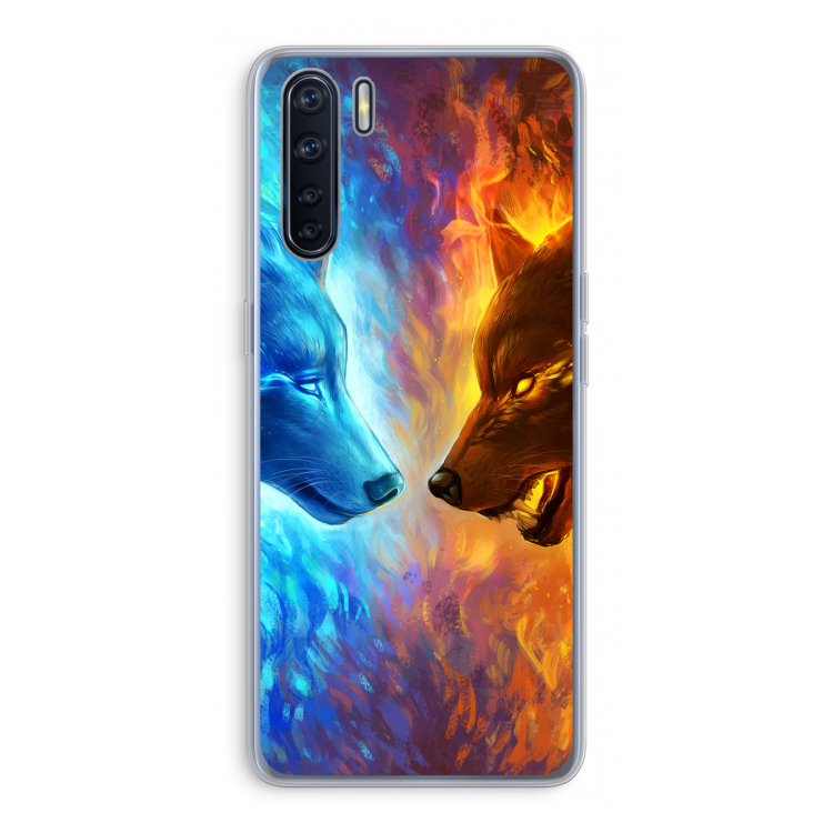 Fire & Ice: Oppo A91 Transparant Hoesje