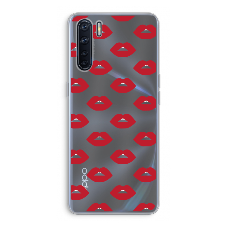 Lips: Oppo A91 Transparant Hoesje