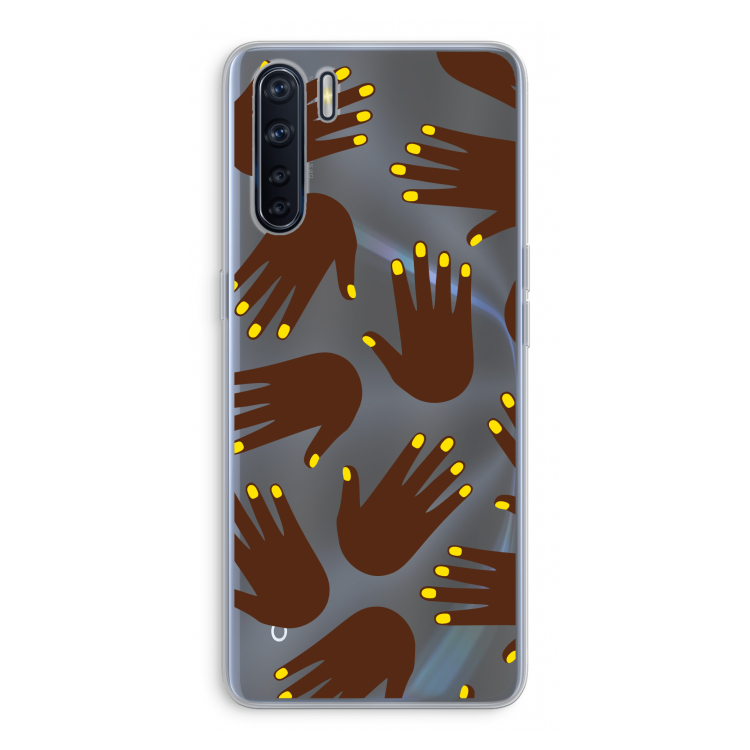 Hands dark: Oppo A91 Transparant Hoesje