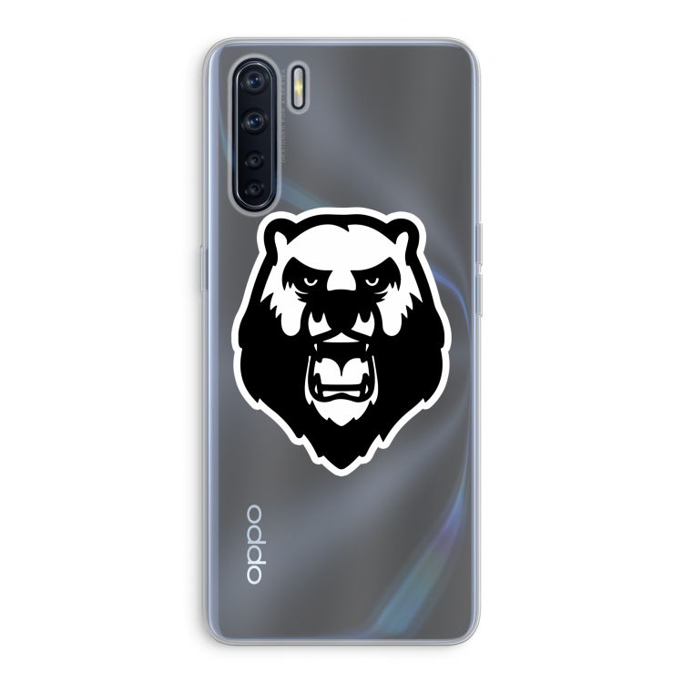 Angry Bear (white): Oppo A91 Transparant Hoesje