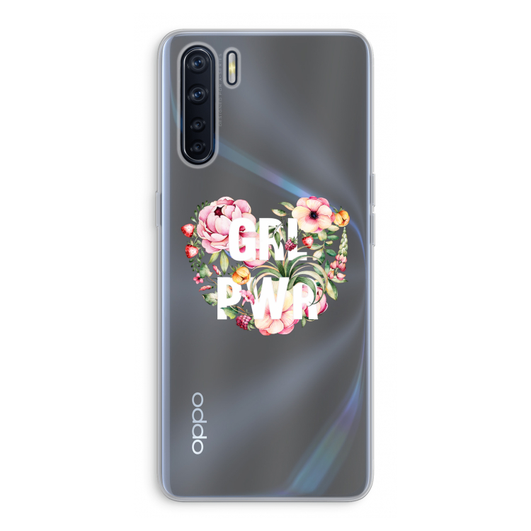 GRL PWR Flower: Oppo A91 Transparant Hoesje