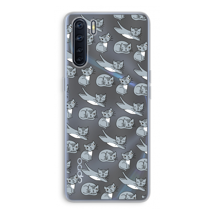 Poezen: Oppo A91 Transparant Hoesje