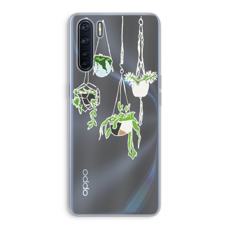 Hang In There: Oppo A91 Transparant Hoesje