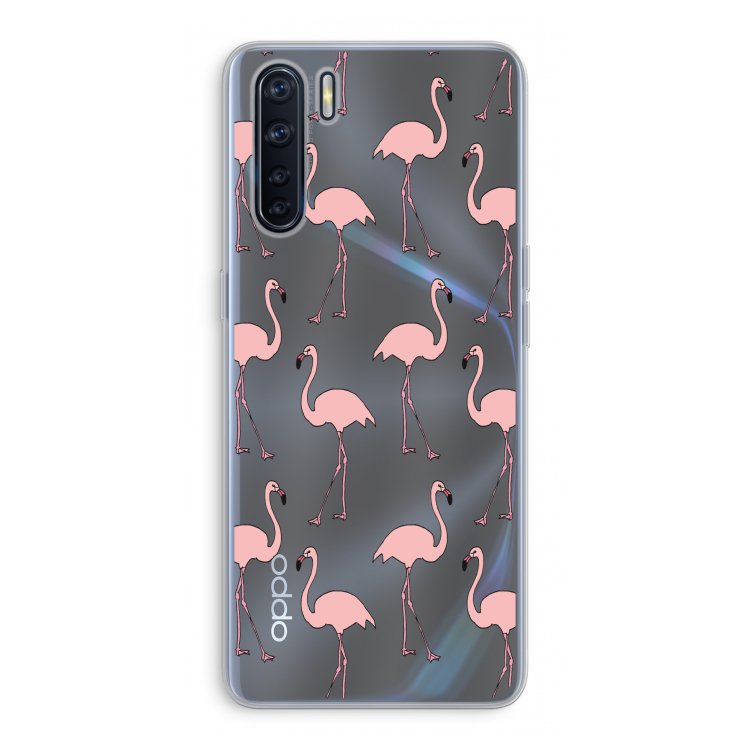 Anything Flamingoes: Oppo A91 Transparant Hoesje
