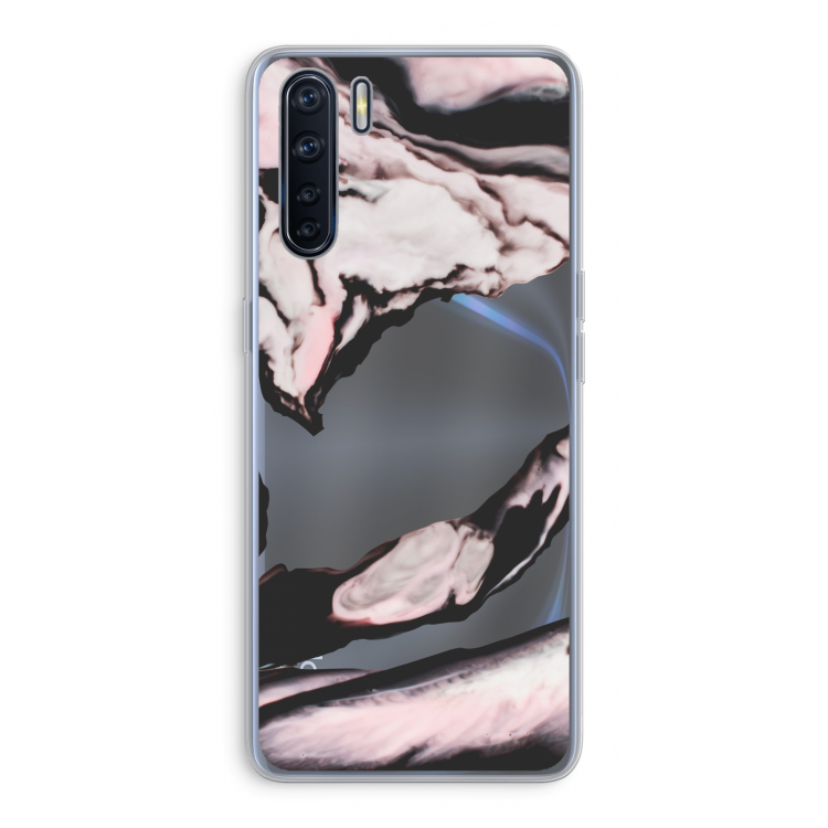 Roze stroom: Oppo A91 Transparant Hoesje