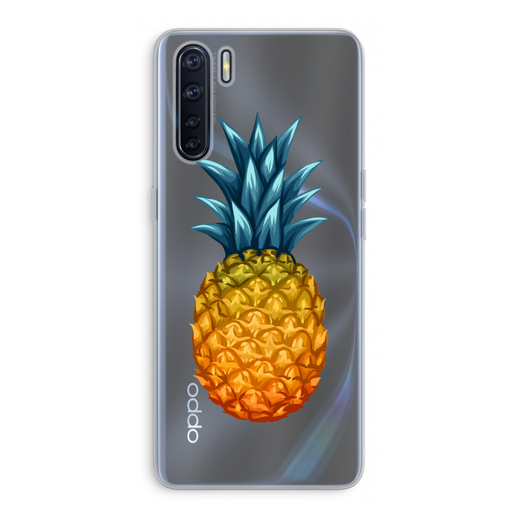 Grote ananas: Oppo A91 Transparant Hoesje