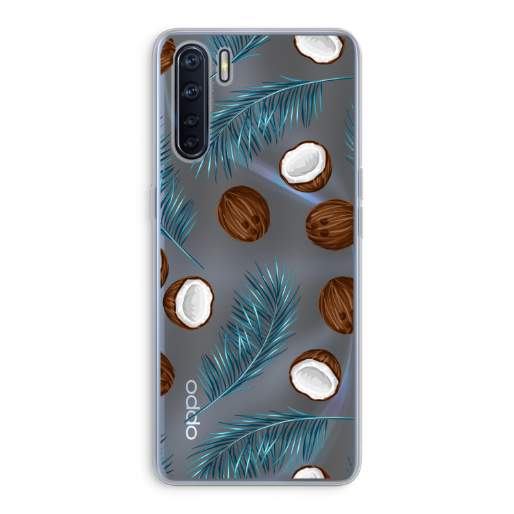 Kokosnoot roze: Oppo A91 Transparant Hoesje