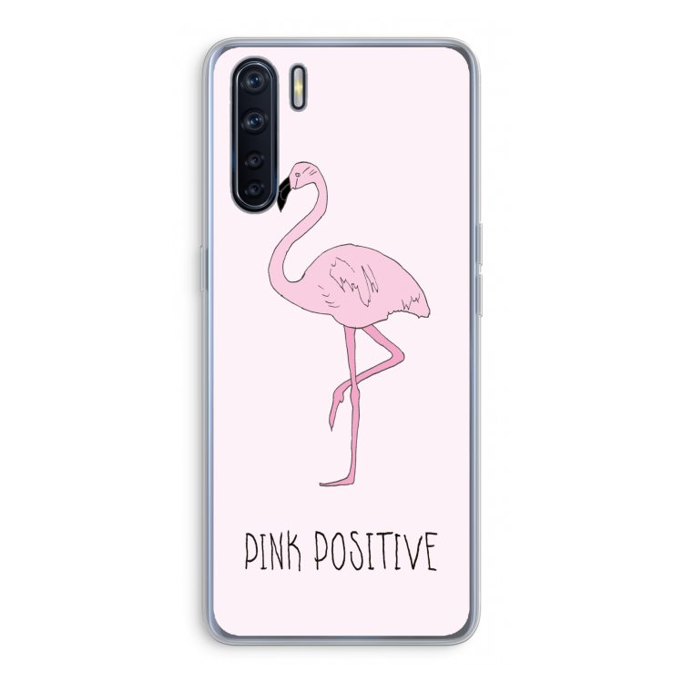 Pink positive: Oppo A91 Transparant Hoesje