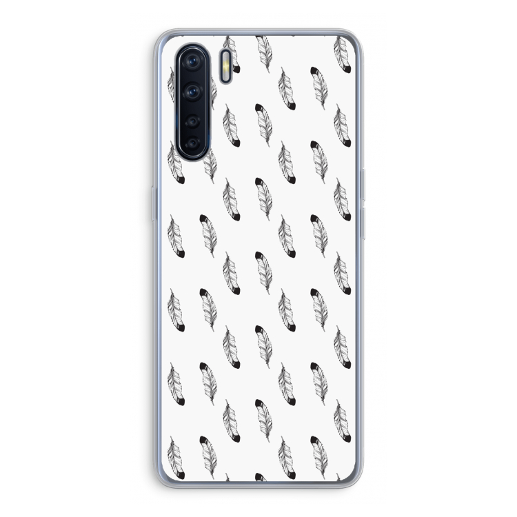 Pluimen: Oppo A91 Transparant Hoesje